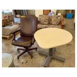 Office chair, table