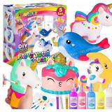 WEMEMORN Unicorn Painting Kit, 5 Slow-Rise
