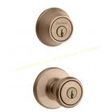 Kwikset Tylo Antique Brass Deadbolt & Knob