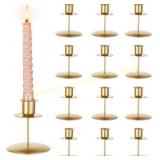 Sziqiqi Taper Candlestick Holder Gold, 3.5in