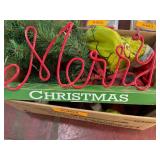 Box of Christmas decor