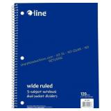3Ct. C-Line 3-Subject Notebook, Wide Ruled