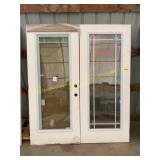 34in Masonite French Patio Doors, White