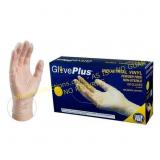 AMMEX GlovePlus Clear Vinyl 4 Mil Gloves, XL