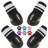 QUMY Dog Boots Waterproof w/ Reflective Strips