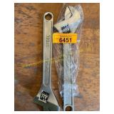2X Unbranded 12in Cresent Wrench