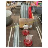 Chicken feeders and waters