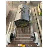 Folding grocery cart and metal tool box