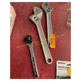12in wrench, 10in wrench, wrachet