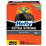 Hefty CinchSak 30 gal Trash Bags, 56 pk