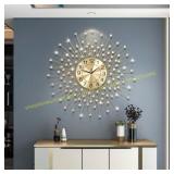 YIJIDECOR 28 Inch Gold Silent Wall Clock