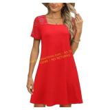 3Ct. Duppoly Lace Shirt Dress Women 2024 (Light gr
