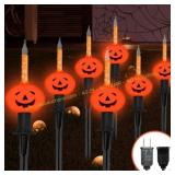 13.5ft Pumpkin Bubble Pathway Lights, 8ct E12