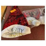 2ct naughty and nice Santa hats