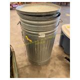 Metal trash cans with lids