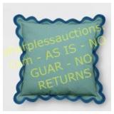Threshold 20"x20" Scalloped Pillow Green
