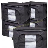 ZOBER Storage Bags with Lids & Handle, 6 Pack