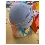 Wilson volleyball & sun sqaud chalk set