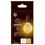 GE Vintage LED Bulb, 40W, Amber, G25 Globe
