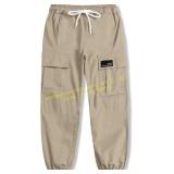 Cromoncent Girls Womens Elastic Waist Pants 150, 9