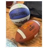 Wilson football & Spalding basketball