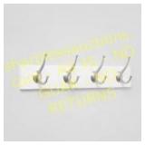 4 Hooks Rail Nickel/Ivory - Threshold