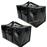Heavy Duty Moving Bags, 6 Pack, Large black