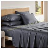 Bedsure 100% Cotton Sheets King Size - Grey