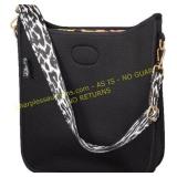 Pinafore Black Neoprene Messenger Bag