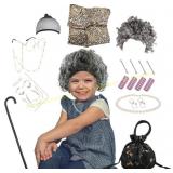 Old Lady Costume for Kids, 100th Day Set