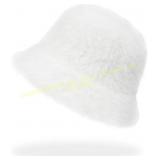 Phaiy Furry Bucket Hat, White, One Size