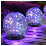 JKIMK Solar Globe Lights Outdoor Waterproof