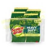 3X Scotch-Brite Heavy Duty Scrub Sponges - 4ct