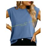 Dokotoo Womens Dressy Casual Cap Sleeve Top 2XL