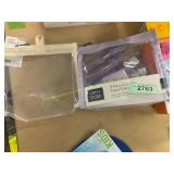 Open story travel toiletry set & clear pouch