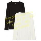 2 ct long sleeved women s shirt one black 1 cream