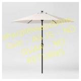 6 1/2 Round Solar Patio Umbrella - Cream/Black