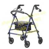 Medline Rollator Walker, 6" Wheels, Blue