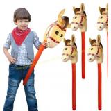 Inflatable Stick Horse Toy Pack of 4-38 in/Soap Ma