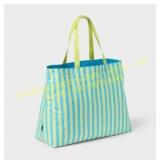 Open story water resistant Reversible tote bag