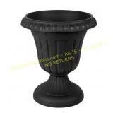 2X Arcadia 13 in. x 15 in. Black Plastic Urn