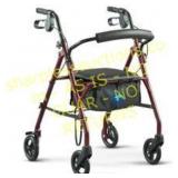 Medline Rollator Walker, 6" Wheels