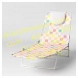 Folding Lounger Pink - Sun Squad