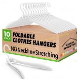 Foldable Clothes Hangers - Non-Slip - 10 Pack