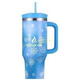 Cuteever Tumbler, 40 oz, Snowblue