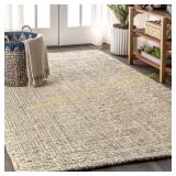 Hand Woven Jute Rug, Ivory 7 x 9