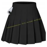 4ct Womens High Waist Pleated Skirt No Shorts Sz M