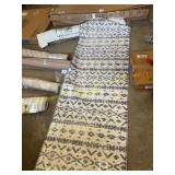 Black & white geometric pattern runner indoor