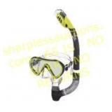 Speedo Mask and Snorkel Set - Lime/Black