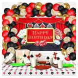 79 Pcs Casino Theme Party Decorations Set